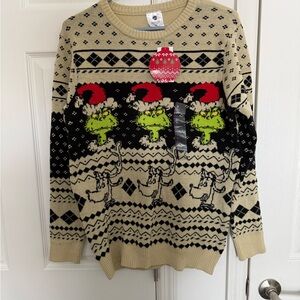 Holiday Grinch Sweater - Black and Cream